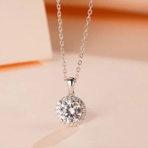 Circle Crystal Pure Oval S925 necklace